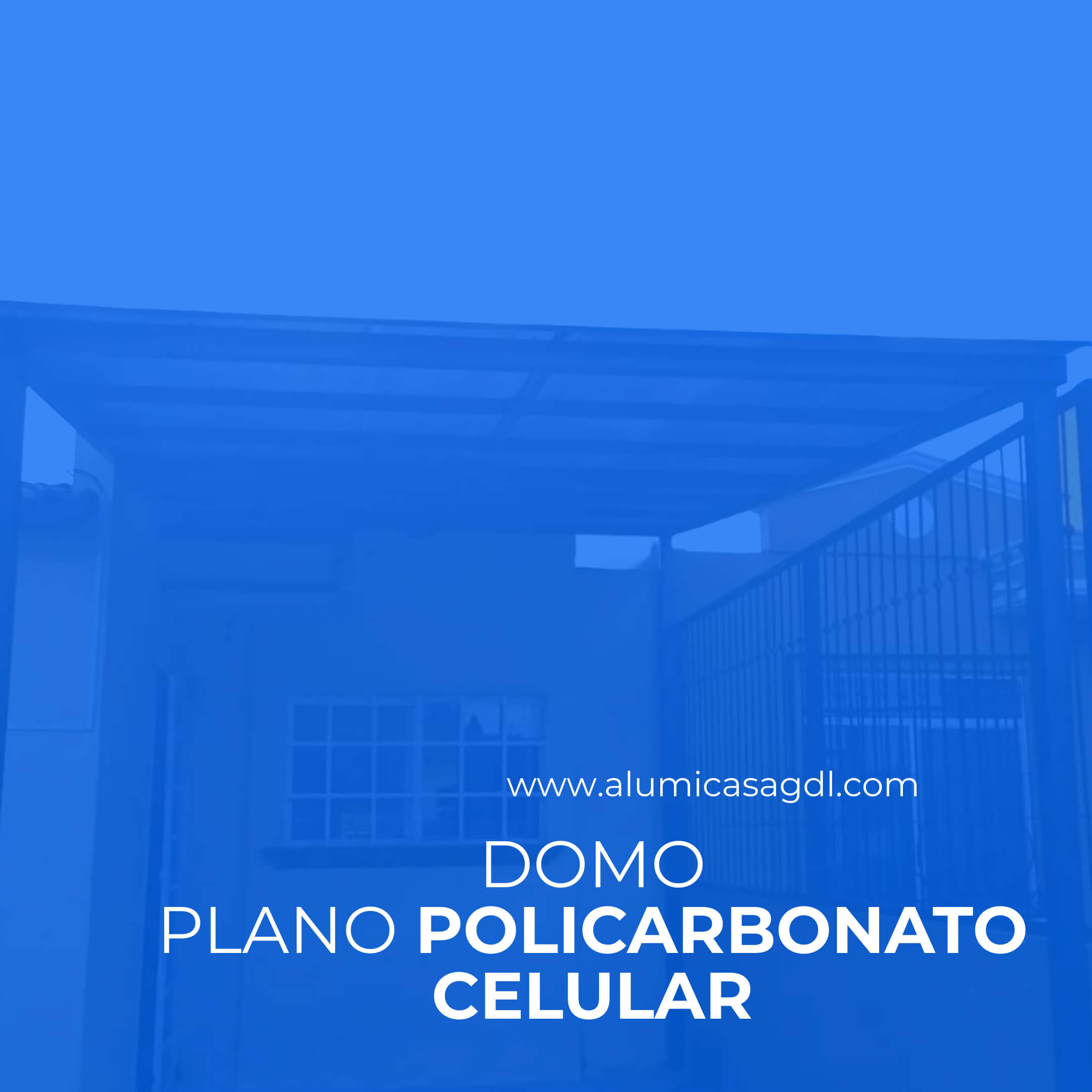 DOMO PLANO PARA COCHERA POLICARBONATO
