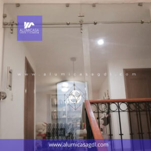 Division de cristal templado sistema oaxaca vidrio templado transparente herrajes acero inoxidable