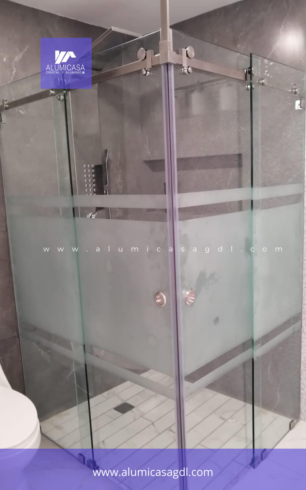 CANCEL DE BAÑO DE LUJO CRISTAL TEMPLADO BACALAR ACERO INOXIDABLE CANCEL DE BAÑO DE LUJO CRISTAL TEMPLADO BACALAR ACERO INOXIDABLE