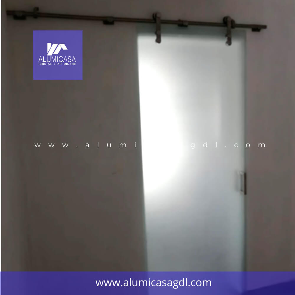 puerta colgante de cristal templado satinovo riel de acero inoxidable (1)