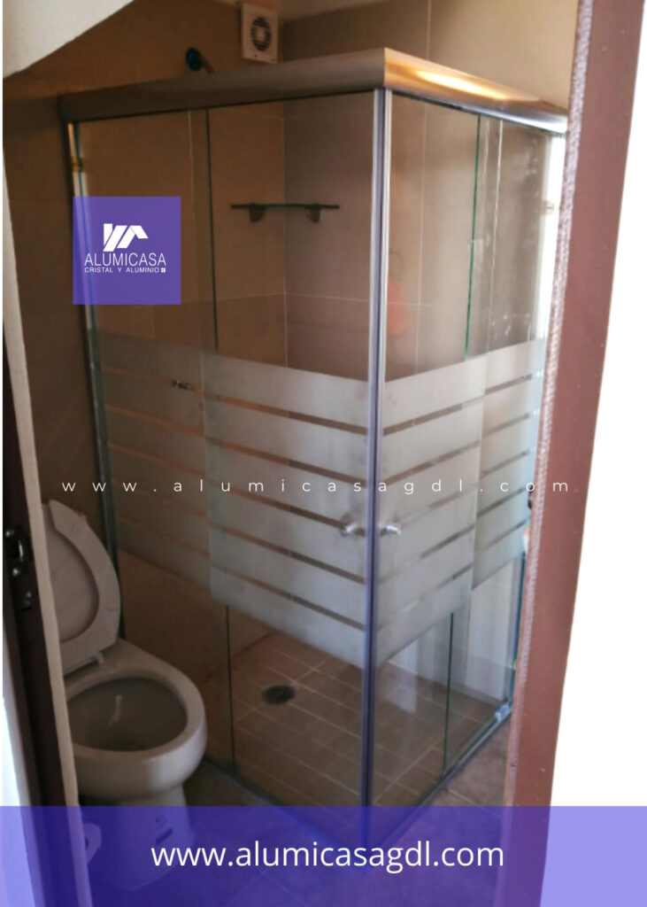 Cancel escuadra para cuarto de baño vidrio templado diseño esmerilado E13