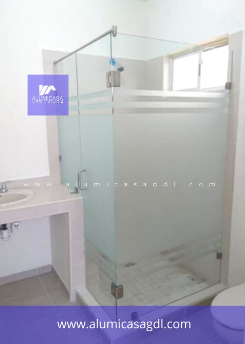 CANCEL DE BAÑO VIDRIO TEMPLADO ESCUADRA