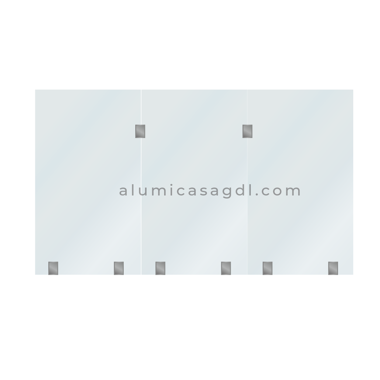Pasamanos y barandales Alumicasa_Barandal vidrio templado sobre muro Pasamanos y barandales Alumicasa_Barandal vidrio templado sobre muro